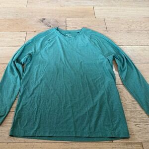 Rhone Reign Long Sleeve Training Shirt Mens XL Heather Green Raglan XL/TG (998)